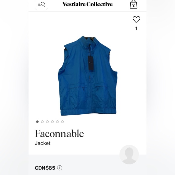 Women’s “Façonnable” lightweight dark blue vest! Outdoor activities! Walking M - Picture 16 of 17